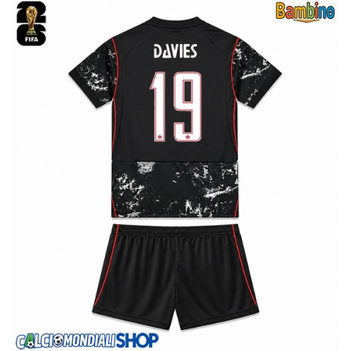 Maglie da calcio Canada Alphonso Davies #19 Seconda Maglia Bambino Mondiali 2026  Manica Corta + Pantaloni corti)